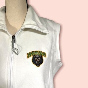 🔥Host Pick🔥 COLUMBIA XL White Fleece Vest BU Baylor University Sportswear Vest